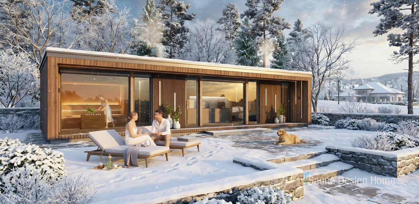 Tiny house, prémiový wellness únik so saunou