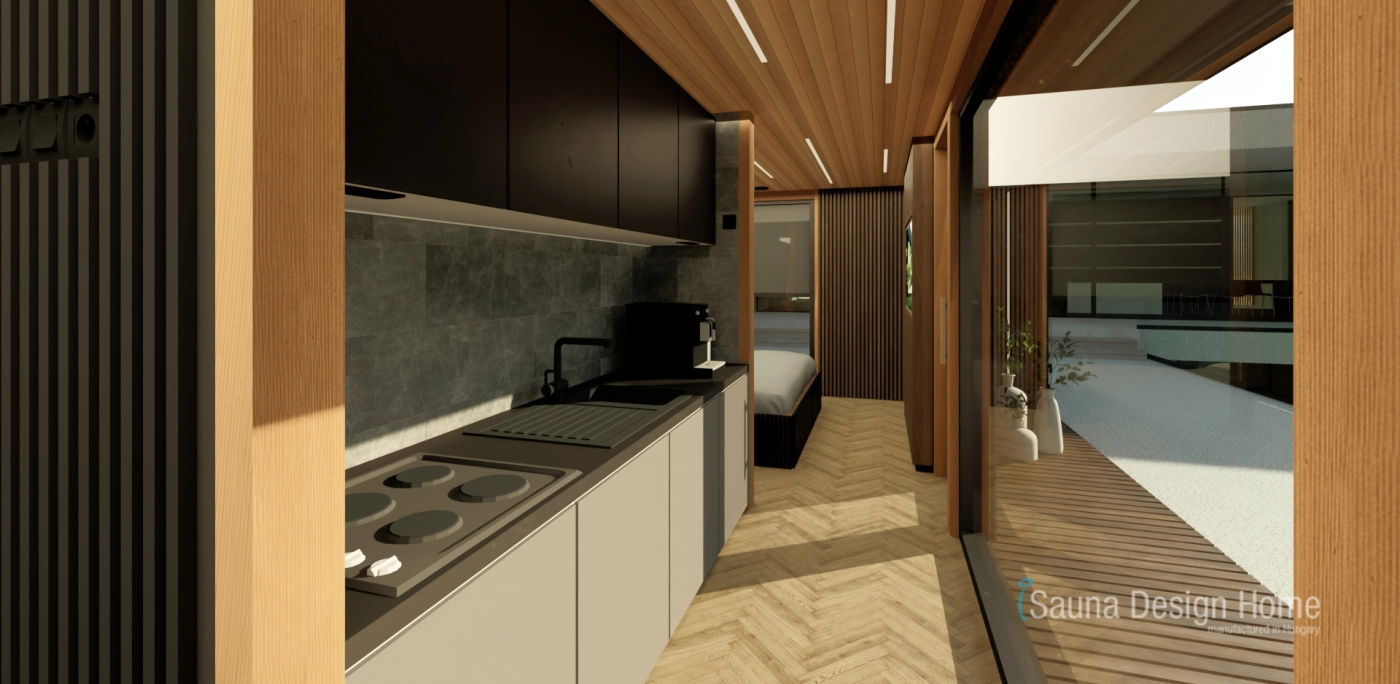 Tiny house, prémiový wellness únik so saunou