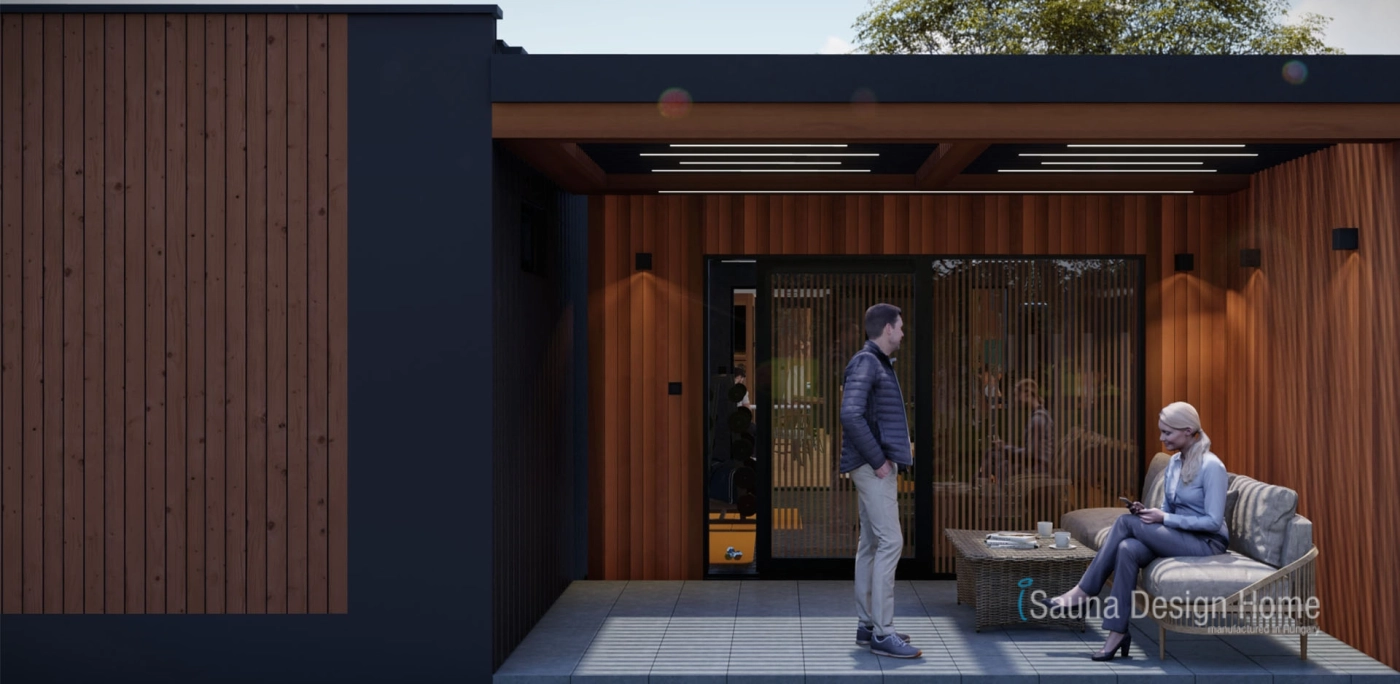 kombinovány saunový dům