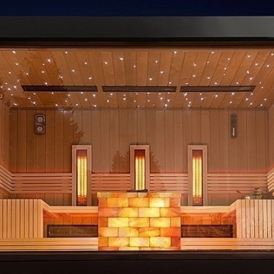 saunový dům s výhledem