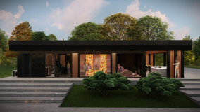 Soukromý rodinný wellness a obytný dům v naturalistickém stylu