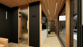 Interiér wellness domu