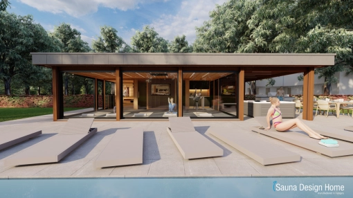 prémiový multifunkční saunový dům