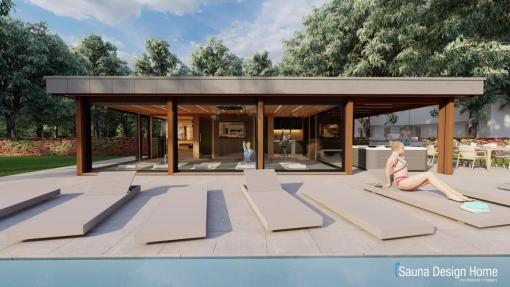 prémiový multifunkční saunový dům