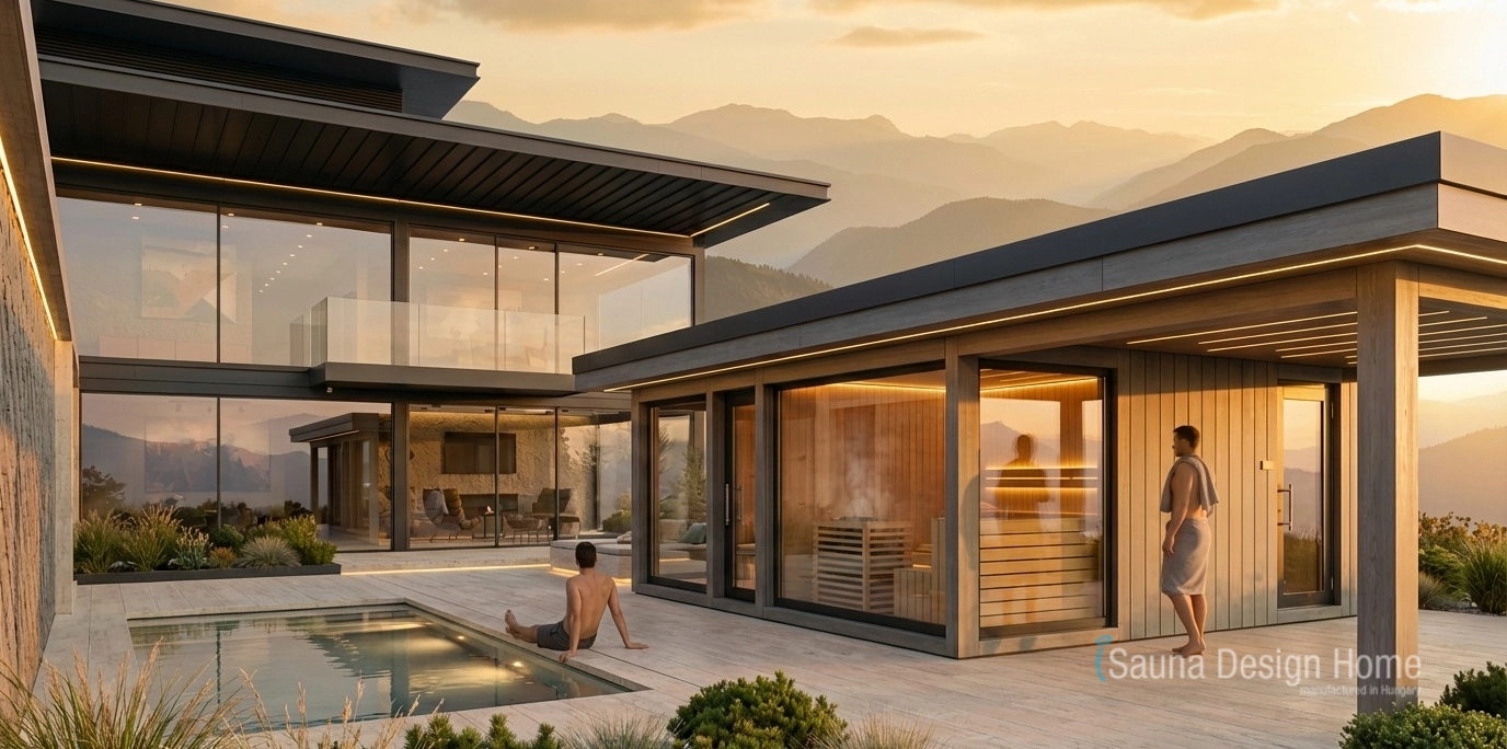 moderný saunový dom