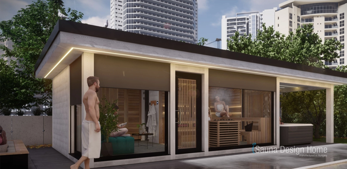 exteriérový saunový dům