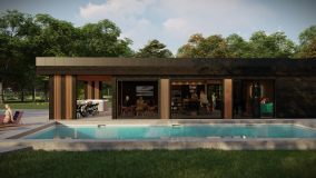 Sauna dům u bazénu