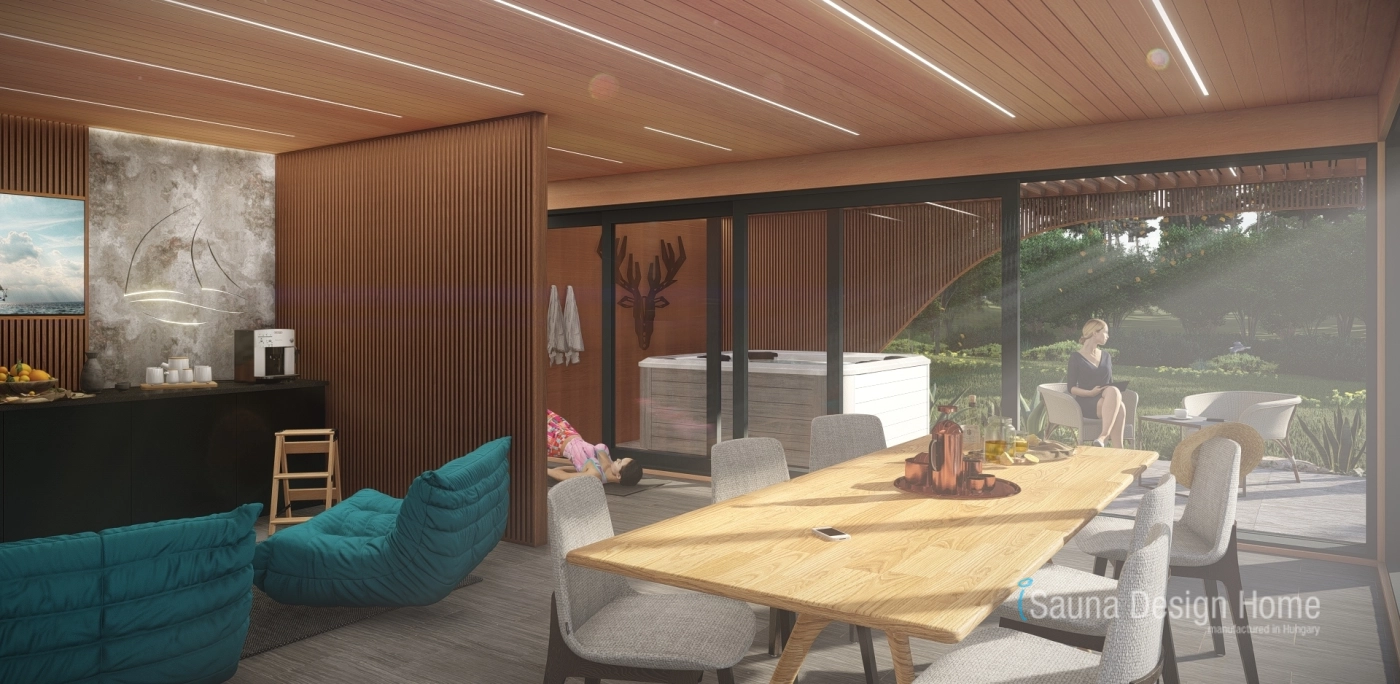 Wellness sauna dům s posilovnou