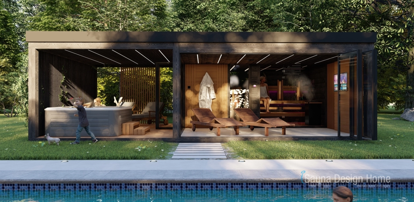 Záhradný wellness sauna dom