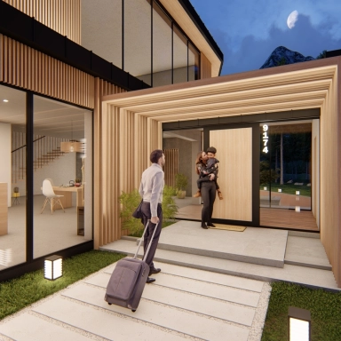 Vnější dřevěné obložení stěn