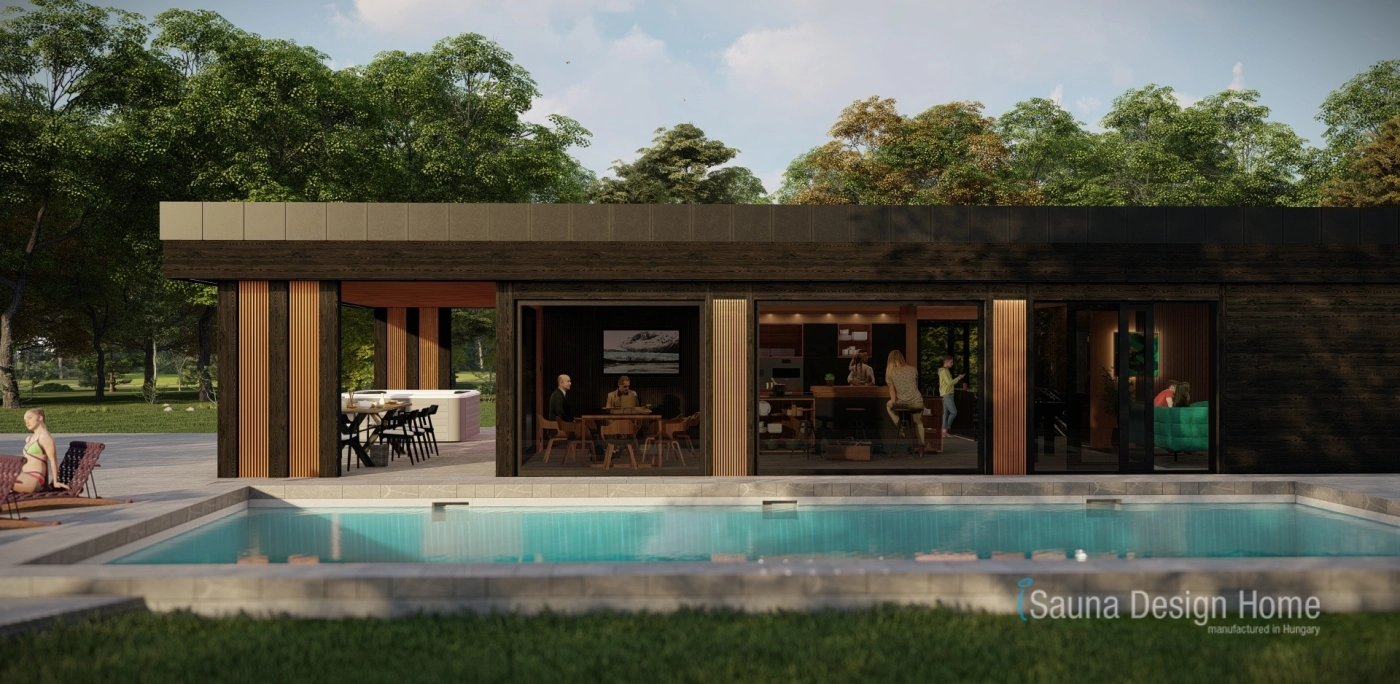Sauna dům u bazénu