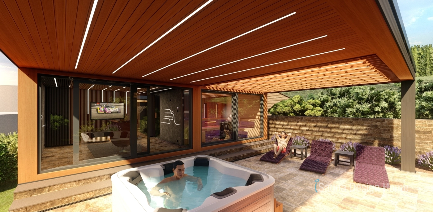 Sauna dům a vířivka