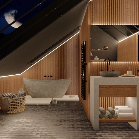 Stínidla z masivu, dřevěné obložení