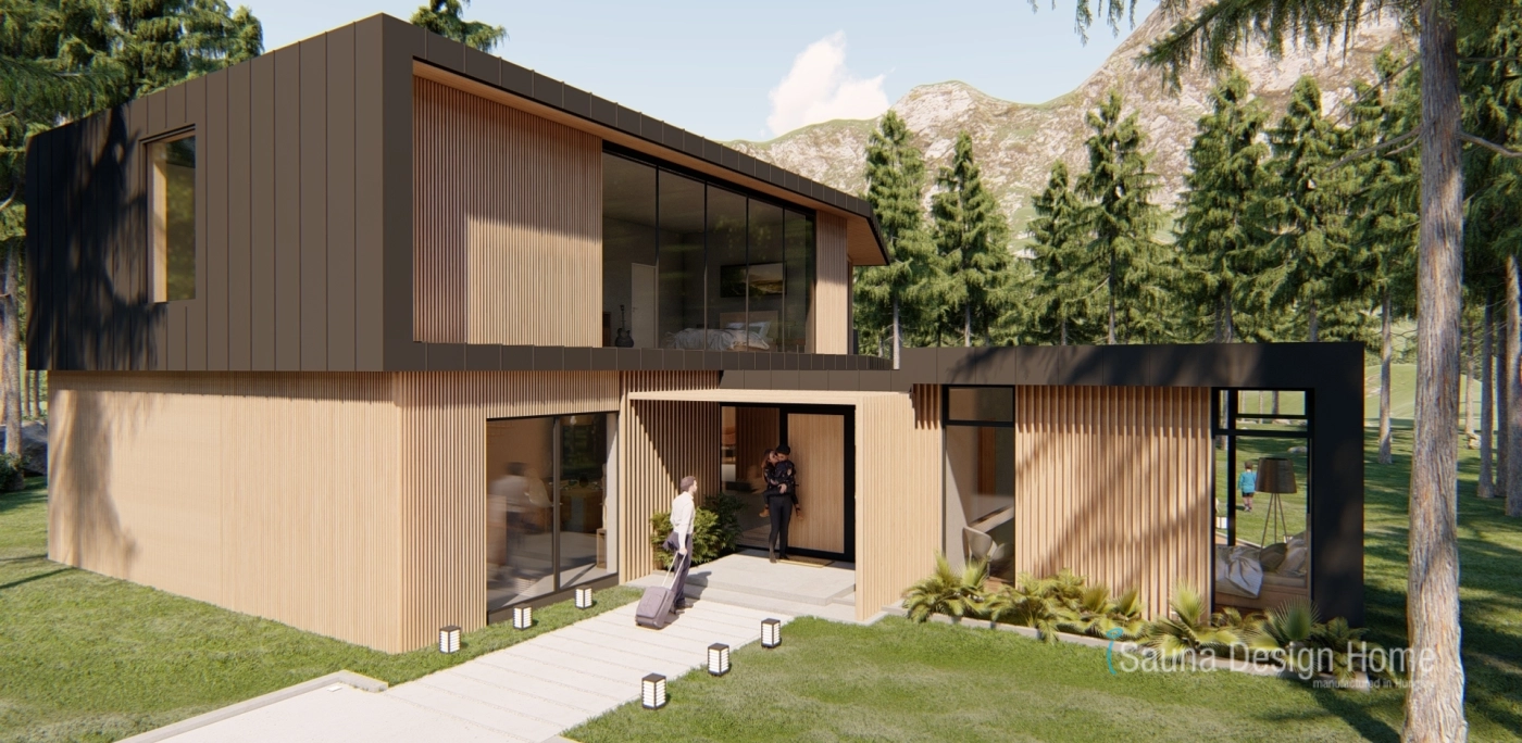 Moderní dřevěné fasády