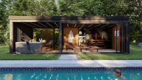 Záhradný wellness sauna dom