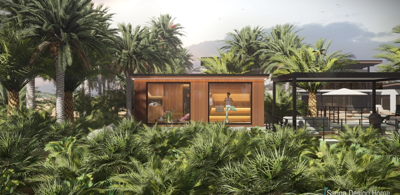 saunový dům s jógovým studiem