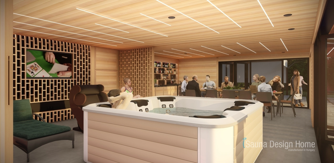 Realizace sauna domu z masivního dřeva