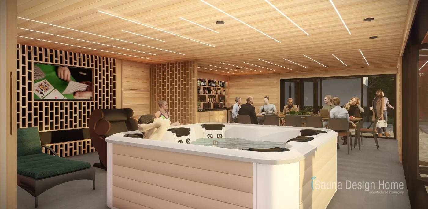 Realizace sauna domu z masivního dřeva
