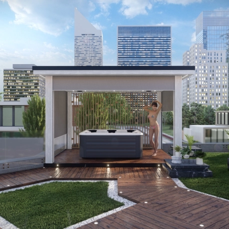 Pergola s zipSCREEN stínícím systémem, NOVÁ