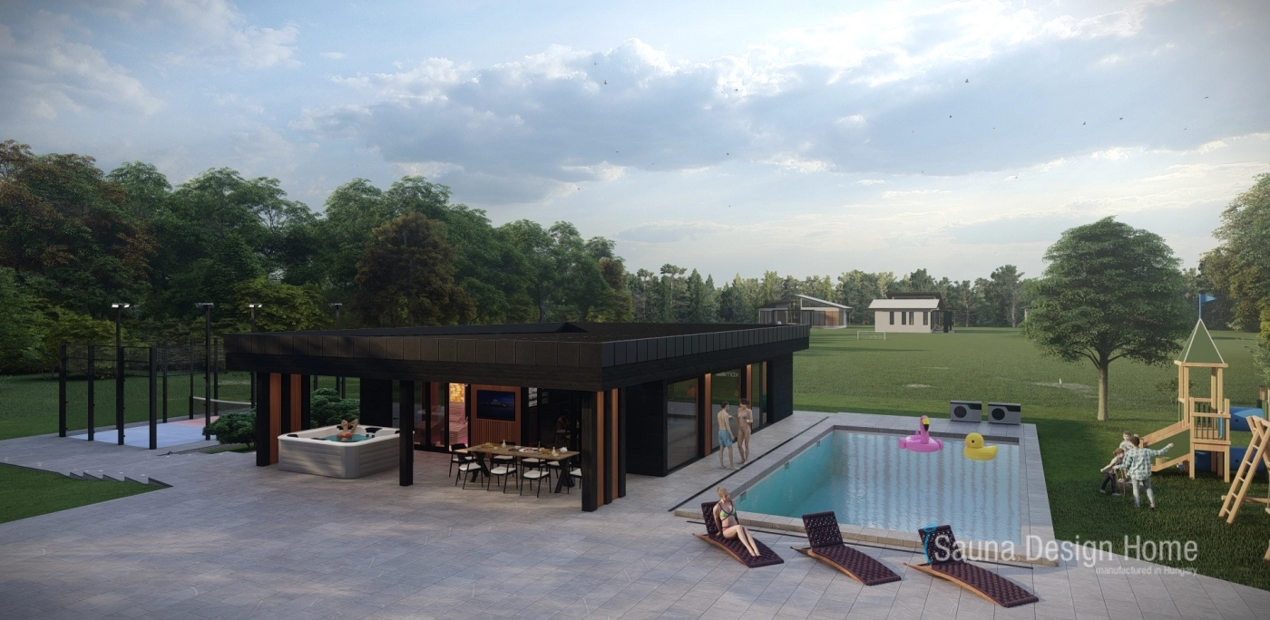 Sauna dům s bazénem