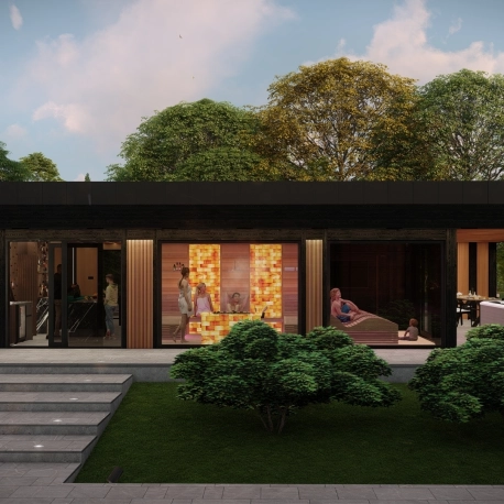 Soukromý rodinný wellness a obytný dům v naturalistickém stylu