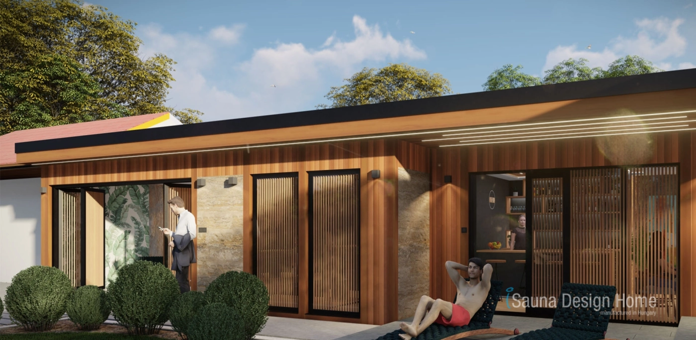 kombinovány saunový dům