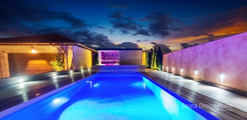 Saunování při západu slunce