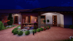 Privátní wellness sauna - vizualizace