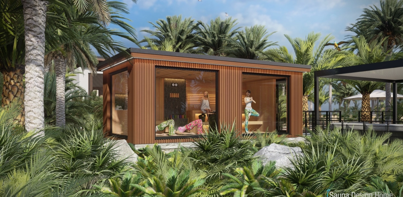 stavba unikátní sauny
